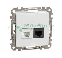 RJ45+RJ11 ZAS. KAT.6 UTP BILA SDD111468